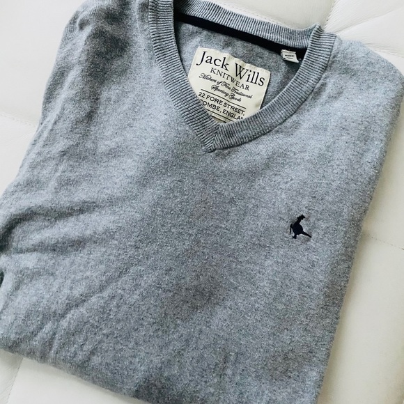 JACK WILLS fine men’s warm gray sweater retail $85 - Picture 3 of 8